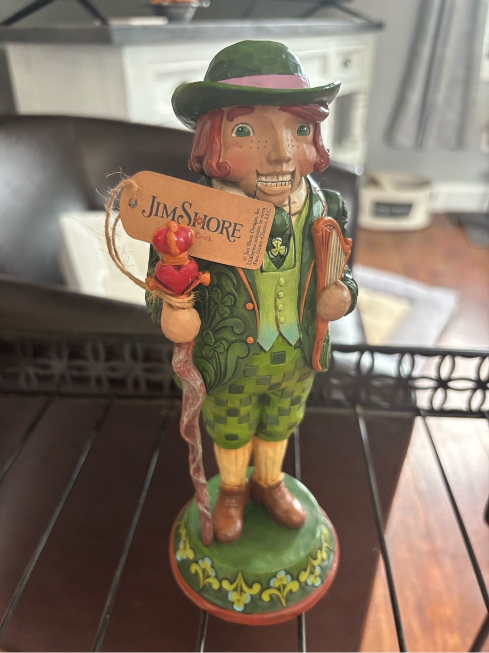 Jim Shore Green and Brown Leprechaun Figurine
